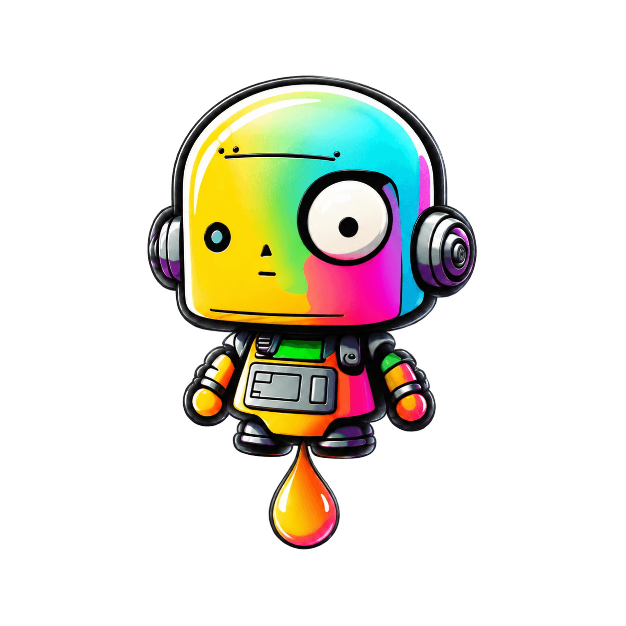 AI Juicing robot mascot preview